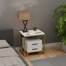 تصویر میز پاتختی مدل آلیسا - مشکی 