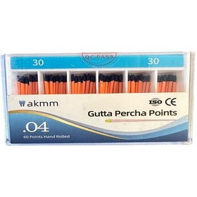 تصویر گوتا پرکا 30- 4 درصد آکام Gutta Percha Points AKMM 