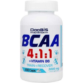 تصویر کپسول بی سی ای ای 4:1:1 و ویتامین ب6 دوبیس 200 عدد ا Doobis BCAA 4:1:1 And Vitamin B6 200 tab Doobis BCAA 4:1:1 And Vitamin B6 200 tab
