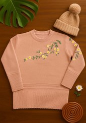 تصویر پلیور دخترونه با گلدوزی 