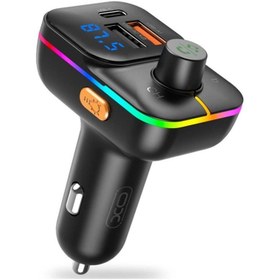 تصویر شارژر فندکی 25 وات و گیرنده بلوتوث خودرو یواس‌بی و تایپ‌سی ایکس‌او XO CAR CHARGER Bluetooth FM-transmitter 25W PD BCC09 