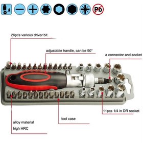 تصویر سری پیچ گوشتی پروسکیت مدل SD-2309 بسته 40 عددی 