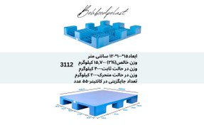 تصویر پالت پلاستیکی کد 3112 Plastic-Pallet