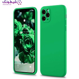 تصویر گارد سیلیکونی اصلی iphon 11 promax آیفون یازده پرومکس رنگ سبز 