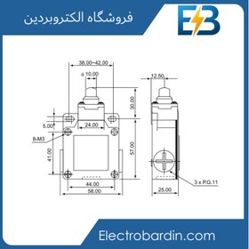 تصویر میکروسوئیچ تیپ پهن 