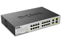 تصویر سوئیچ دی لینک 18 پورت با 16 پورت PoE مدل DES-1018MP D-Link 18-Port Fast Ethernet PoE Switches with 2 Gigabit Uplink Ports DES-1018MP