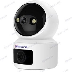 تصویر دوربین وای فای دو لنزه REFACO WIFI CAMERA DUAL LIGHT DUAL LENS INDOOR 3Mp 256G SD CARD cctv رفاکو RFW304-DD 