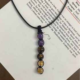 تصویر آویز ماشین تمام سنگ آویز آینه ماشین سنگ سیترین چشم ببر آمیتیست 