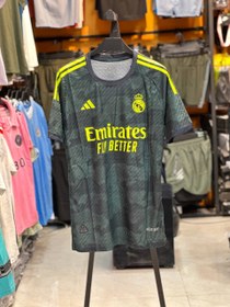 تصویر کیت پلیری رئال مادرید 2024 - مشکی سبز / player kit real madrid 2024