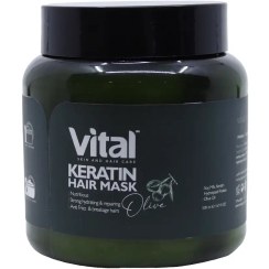 تصویر ماسک موی کراتین زیتون کاسه ای ویتال من 500 میلی لیتر Vital MAN Keratin Hair Mask with Olive 500 ml