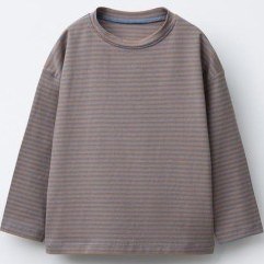 تصویر تیشرت نوزاد قهوه ای-آبی زارا 0722/965/049 