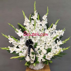 تصویر سبد گل ترحیم متوسط 