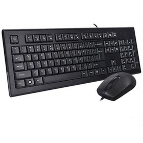 تصویر کیبورد و ماوس ای فورتک مدل KR-8572S - 18 ماهه نوترونیک A4Tech KR-8572S USB Keyboard and Mouse