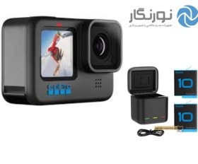 تصویر دوربین گوپرو GoPro HERO10 Black+ شارژر دوبل و باتری اضافه 