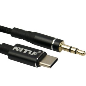 تصویر کابل تبدیل AUX به Type-C نیتو مدل NT-AUX011 طول 1 متر ا NITU AUX011 AUX To Type-C 1m Cable NITU AUX011 AUX To Type-C 1m Cable