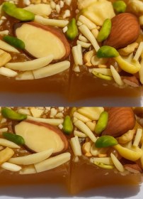 تصویر حلوا پذیرایی آجیلی Premium Mixed-Nuts Persian Halva for Ceremonial Serving