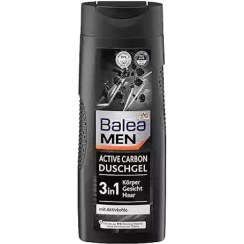 تصویر شامپو 3 در 1 سر و بدن آلمانی مردانه باله آ BALEA MAN Carbon Activated Carbon مناسب انواع پوست و مو 300 میل 