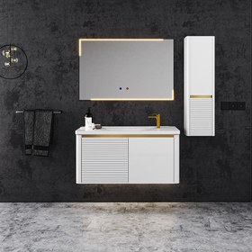 تصویر کابینت روشوئی مدل 601 B - سفید.طوسی Bathroom Cabinet, Luxury products