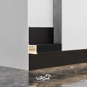 تصویر قرنیز توکار آلومینیومی نوری سایز ۴ سانتی 