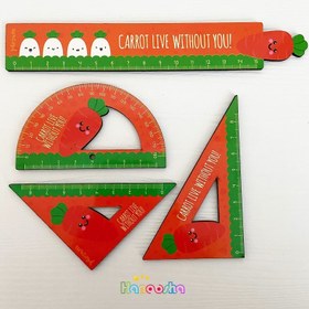 تصویر ست خط کش و گونیا و نقاله 