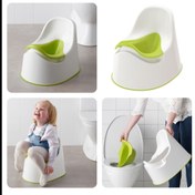 تصویر توالت کودک سفید و سبز LOCKIG ایکیا 