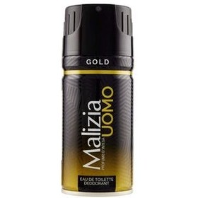 تصویر اسپری خوشبو کننده بدن مردانه مالیزیا مدل Gold حجم 150 میلی لیتر Malizia Uomo Gold Eau De Toilette Deodorant Spray 150ml