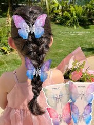 تصویر گیره مو پروانه متحرک سایز بزرگ فانتزی 