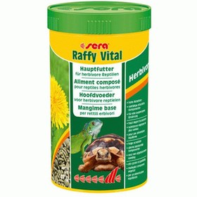 تصویر لوازم خزنده فروشگاه اوجیلال ( EVCILAL ) Sera Reptil Raffy Vital 250 میلی لیتر / 47 گرم غذای لاک پشت و ایگوانا – کدمحصول 130600 