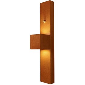 تصویر دیوار کوب دوطرفه چوب راش مسینا U2 wall lamp U2