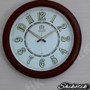 تصویر ساعت دیواری مارال صفحه تمام چوب شب نما 