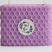 تصویر موم عسل مدل کتابی کوچک رنگ یاسی 