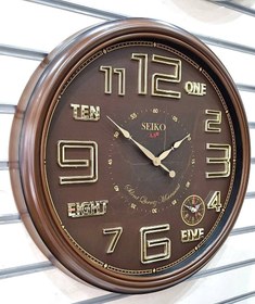 تصویر ساعت دیواری سیکو طرح آس پلاس عمده کارتن3 عددی جور clock Seiko A.S.palac