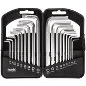 تصویر مجموعه 18 عددی آچار آلن و ستاره ای رونیکس مدل RH-2051 