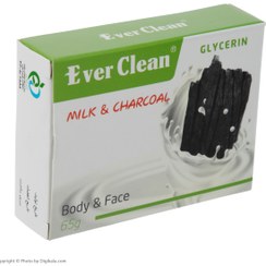 تصویر صابون گلیسیرینه شیر و زغال اورکلین Ever Clean Glycerin Milk And Charcoal