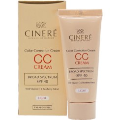 تصویر کرم پودر روشن کننده (سی سی کرم) SPF 40 سینره 40 میلی لیتر Cinere CC Cream SPF40 40 ml