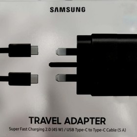 تصویر شارژر دیواری سامسونگ مدل EP-TA845-vietnam به همراه کابل تبدیل USB-C 