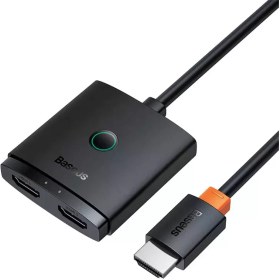 تصویر مبدل دو طرفه اچ دی ام آی با کابل یک متری بیسوس Baseus AirJoy Series 2-in-1 Bidirectional HDMI Switch B01331105111-01 