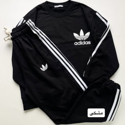 تصویر ست بلوز شلوار دورس۲ نخ پنبه آدیداس قواره دارزنانه 