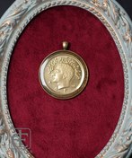 تصویر گردنبند پلاک برنجی مدل شاه کد P004 