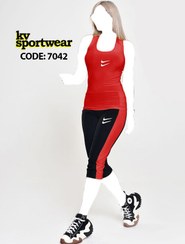 تصویر ست تاپ شلوارک ورزشی زنانه NIKE کد 0012 ا Nike womens sports shorts top set code 0012 Nike womens sports shorts top set code 0012