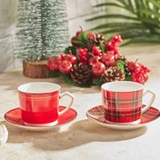 تصویر ست فنجان قهوه خوری 2 نفره کاراجا مدل Plaid 
