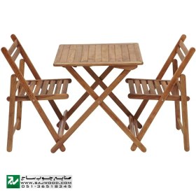 تصویر میز و صندلی تاشو چوب گردو مدل 324 