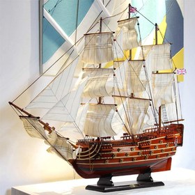 تصویر ماکت چوبی کشتی HMS Victory 
