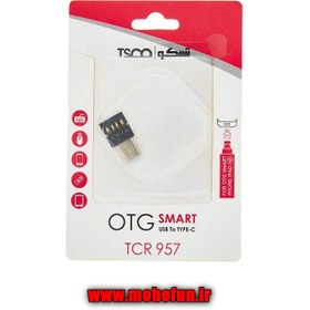 تصویر مبدل OTG تسکو مدل TCR957 USB به USB-C 