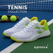 تصویر کفش تنیس مردانه اسپینوا سفید/فسفری - 4 Spinova Tennis Shoes