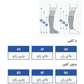 تصویر جوراب واریس معمولی نوید کد AG 147 بالای ران نوید