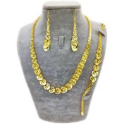 تصویر نیم ست طلا زنانه 18 عیار کامک مدل زنجیری - 18.3 گرم Kamak 18 Karat Women's Half Set Gold Chain Style - 18.3 Grams