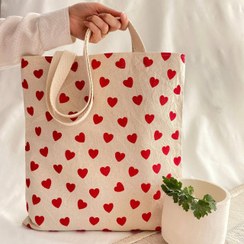 تصویر ساک خرید توت بگ طرح قلب 
