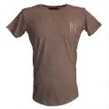 تصویر تی شرت آستین کوتاه پنبه ای قهوه ای مدل ITL ا T-shirt 01 T-shirt 01