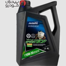 تصویر روغن موتور 10W-30 آیسین مدل AISIN 10W-30 greenTECH اصلی ساخت کره جنوبی چهار لیتر 